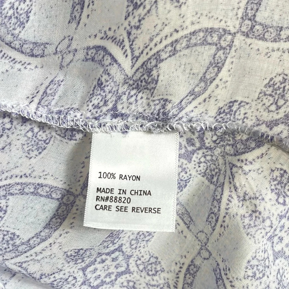 Cynthia Rowley Women’s Purple Short Sleeve Round Neck Blouse Top Size 3X - Picture 4 of 6